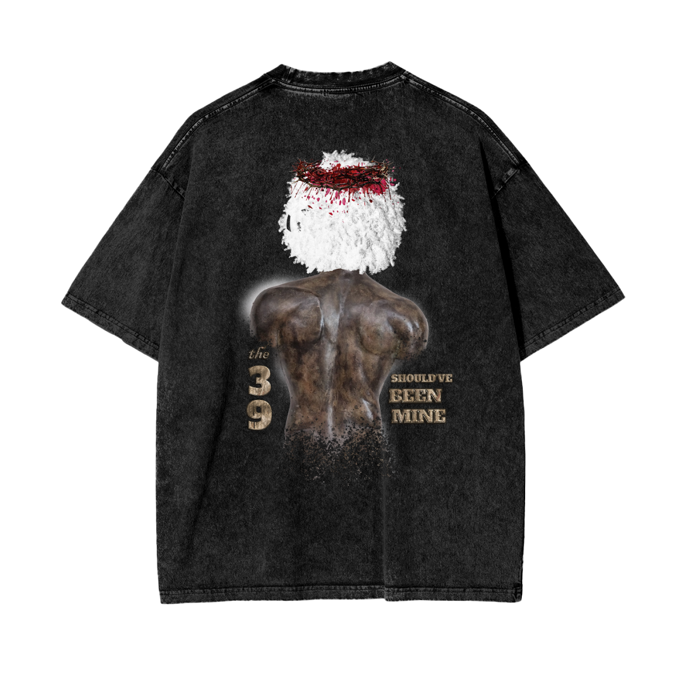 (The 39 Shouldve been mine) Acid Wash Oversize T-Shirt - 250 GSM - Image 2