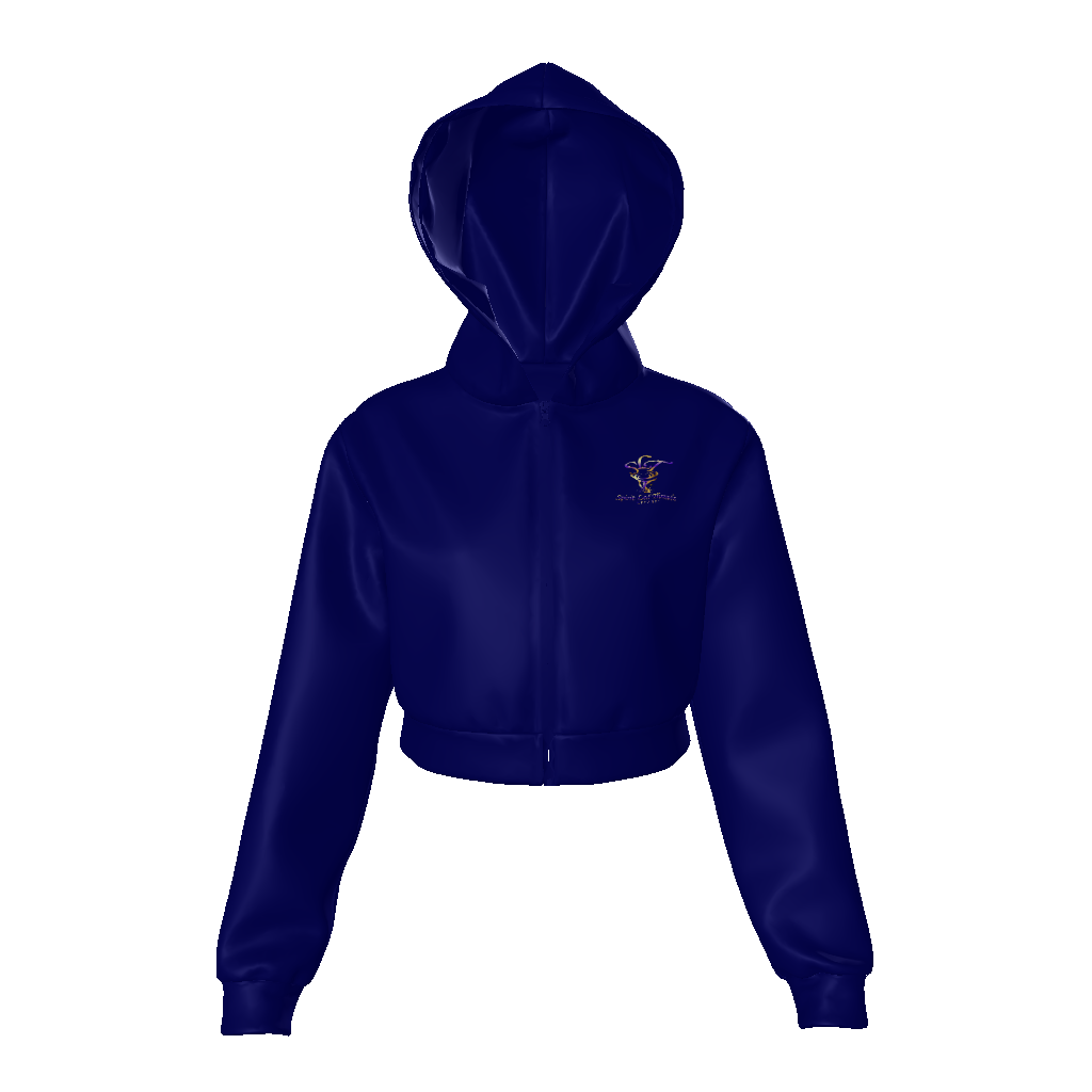(No Matter…Good…Bad…Happy…Or Sad, God’s Soldiers Must Continue To Fight!) All-Over Print Women Zip Up Crop Hoodie – 320 GSM - Image 11