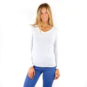 Direct-to-Garment Custom Long Sleeve (Tear Drop) V-Neck Tee