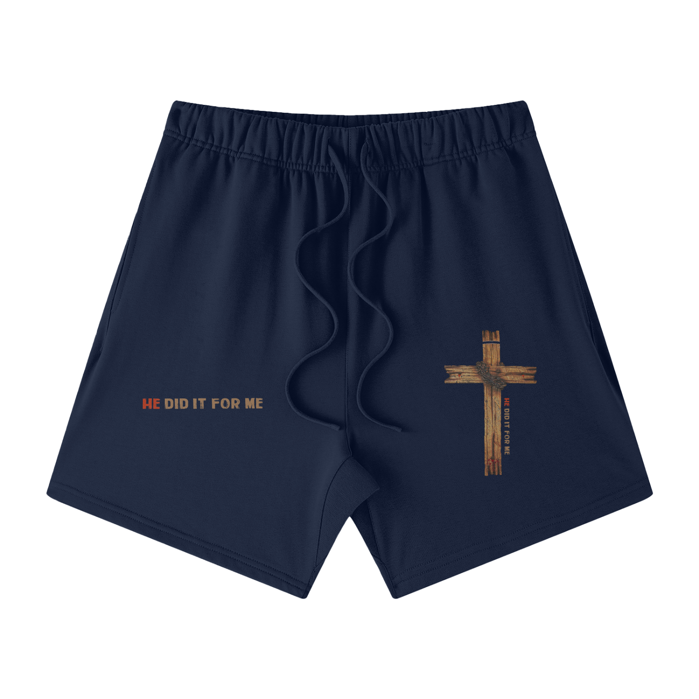 He Did If For Me Streetwear Unisex Heavyweight Earth Tone Loose Fit FOG 100% Cotton Shorts - Image 13