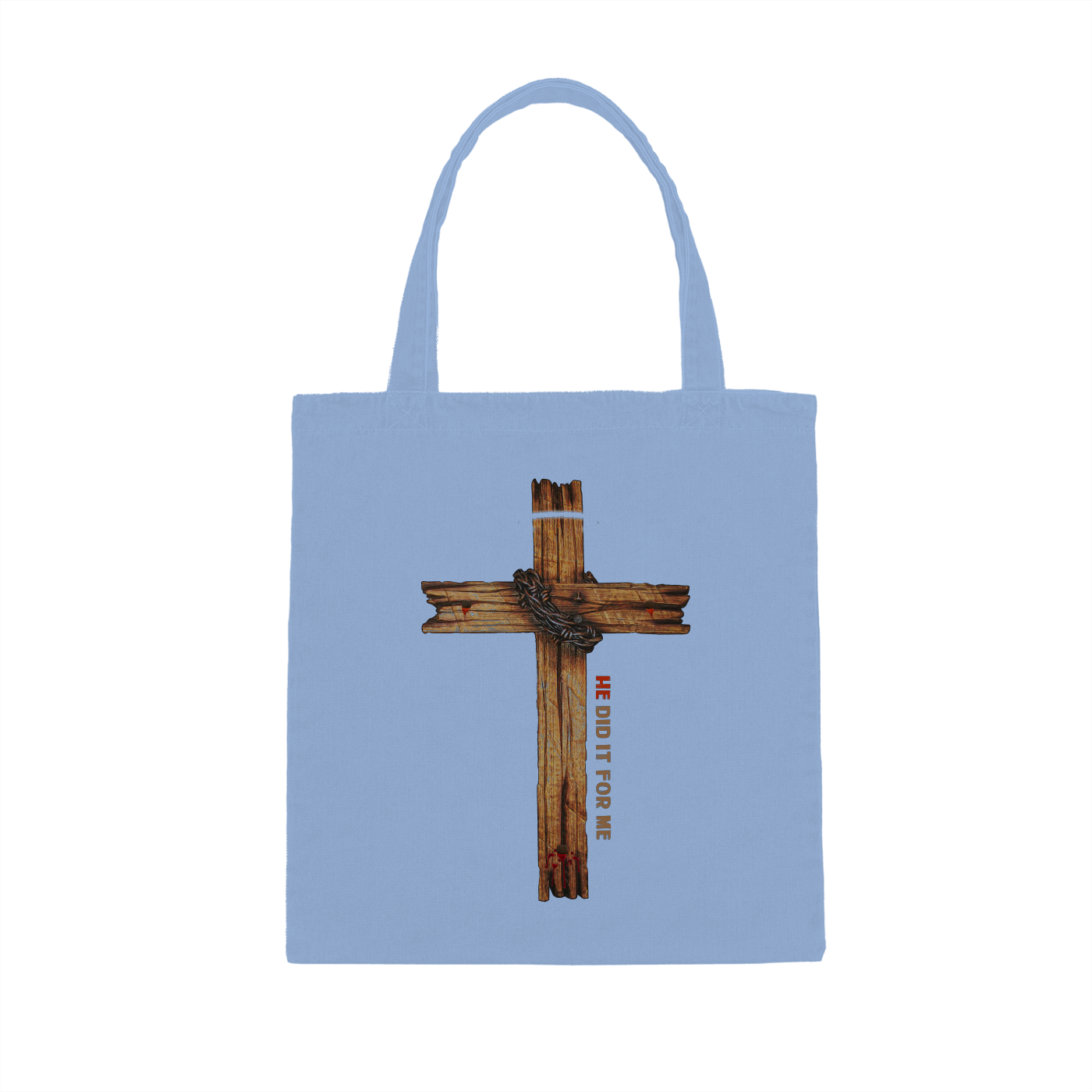 He Did It For Me Streetwear Denim Tote Bag - Image 2
