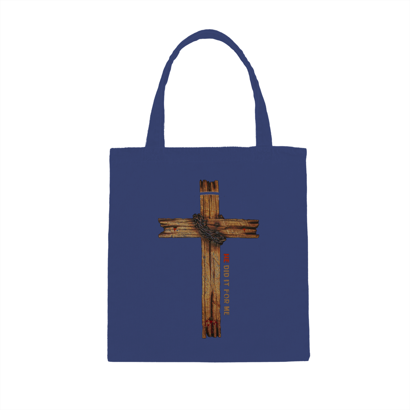 He Did It For Me Streetwear Denim Tote Bag - Image 3