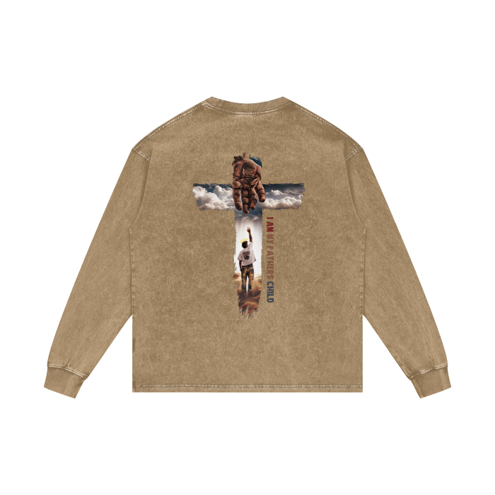 Acid Wash Oversize Long Sleeve T-Shirt - 250 GSM - Image 10