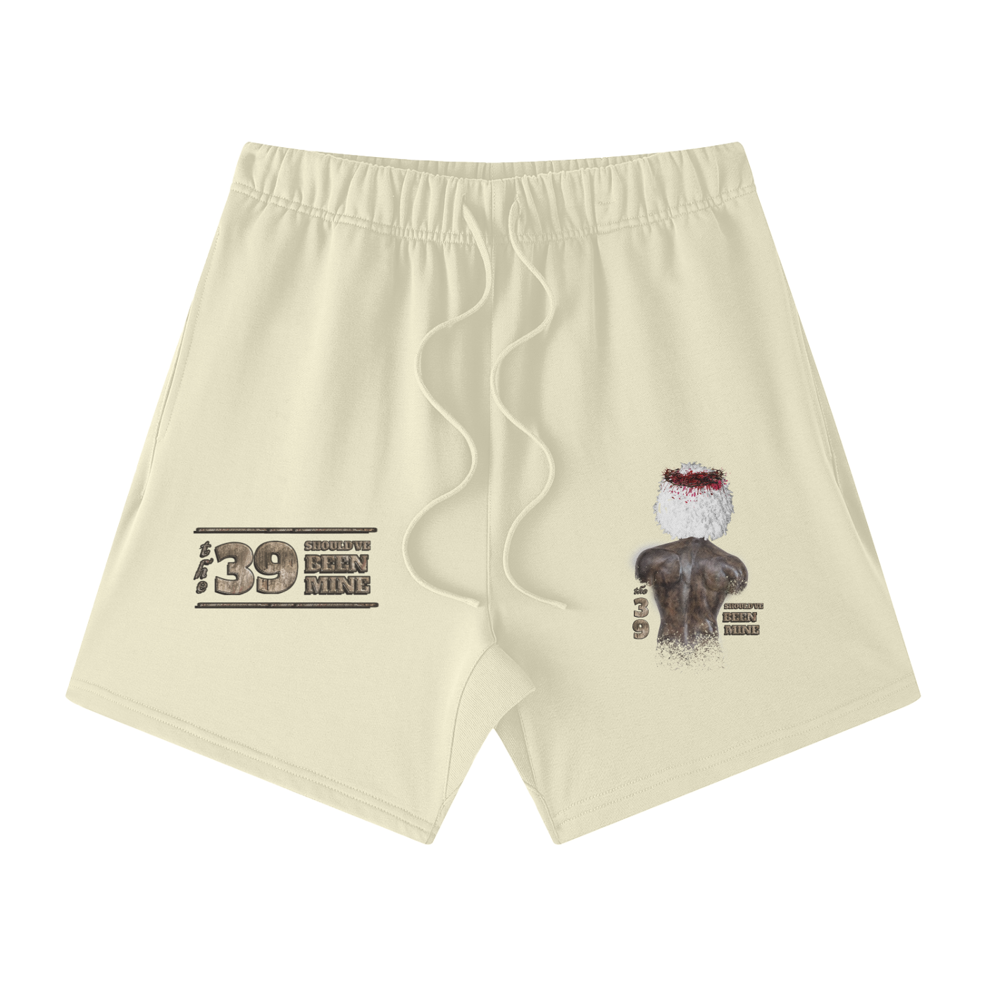 The 39 Shouldve Been Mine Streetwear Unisex Heavyweight Earth Tone Loose Fit FOG 100% Cotton Shorts - Image 25