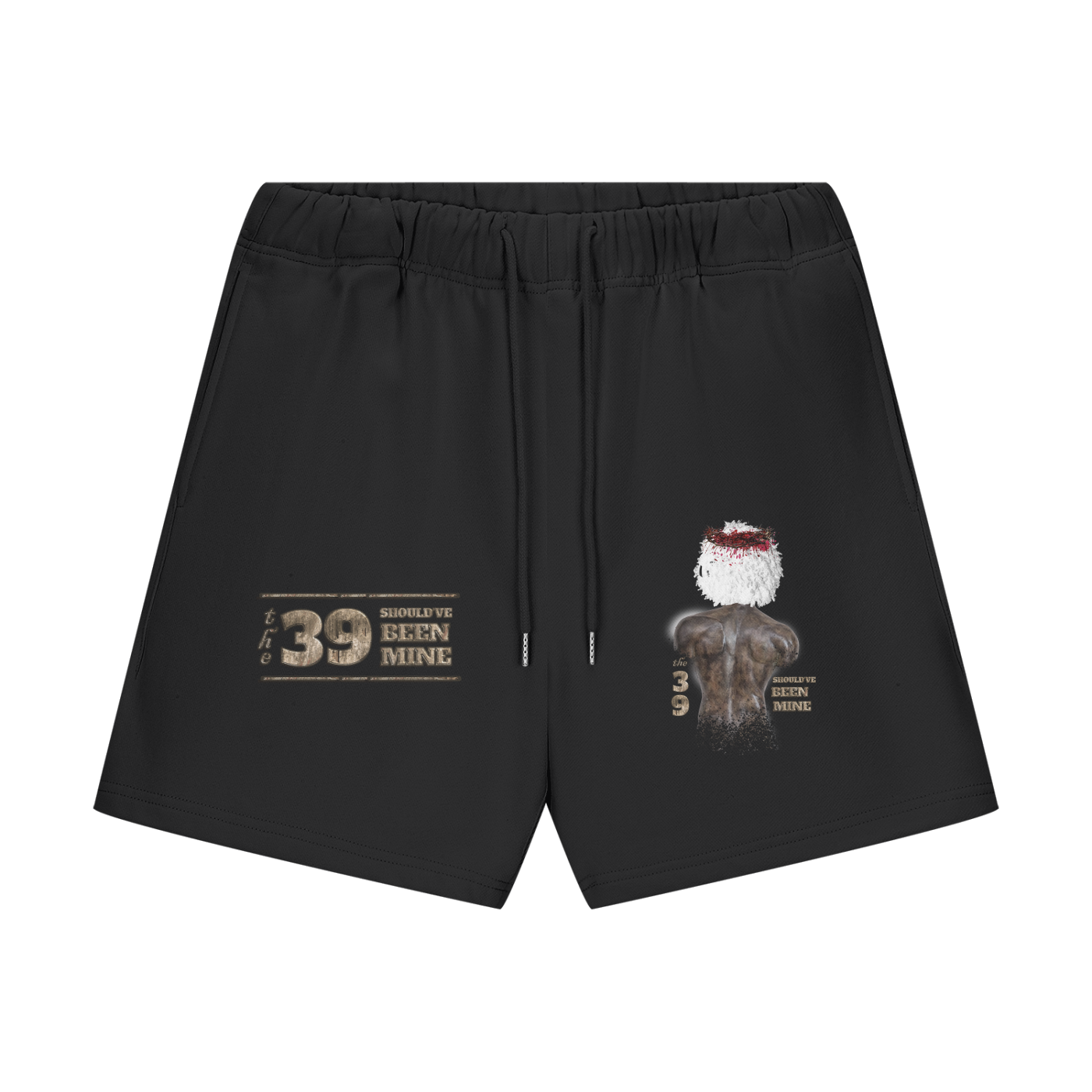 The 39 Shouldve Been Mine Streetwear Unisex Heavyweight 460G Fleece Loose Fit Shorts - Image 3