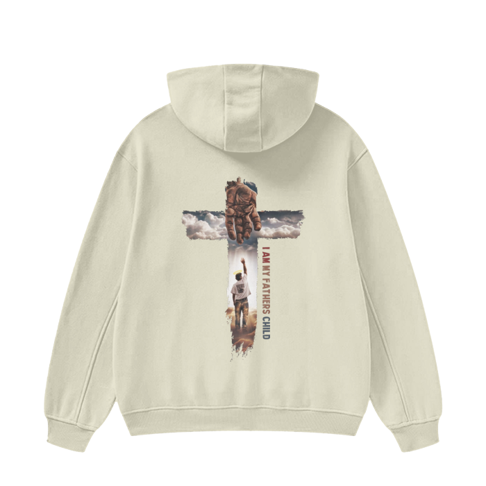 (I AM MY FATHERS CHILD) High Neck Insulated FOG Solid Color Fleece Hoodie - 320 GSM - Image 4