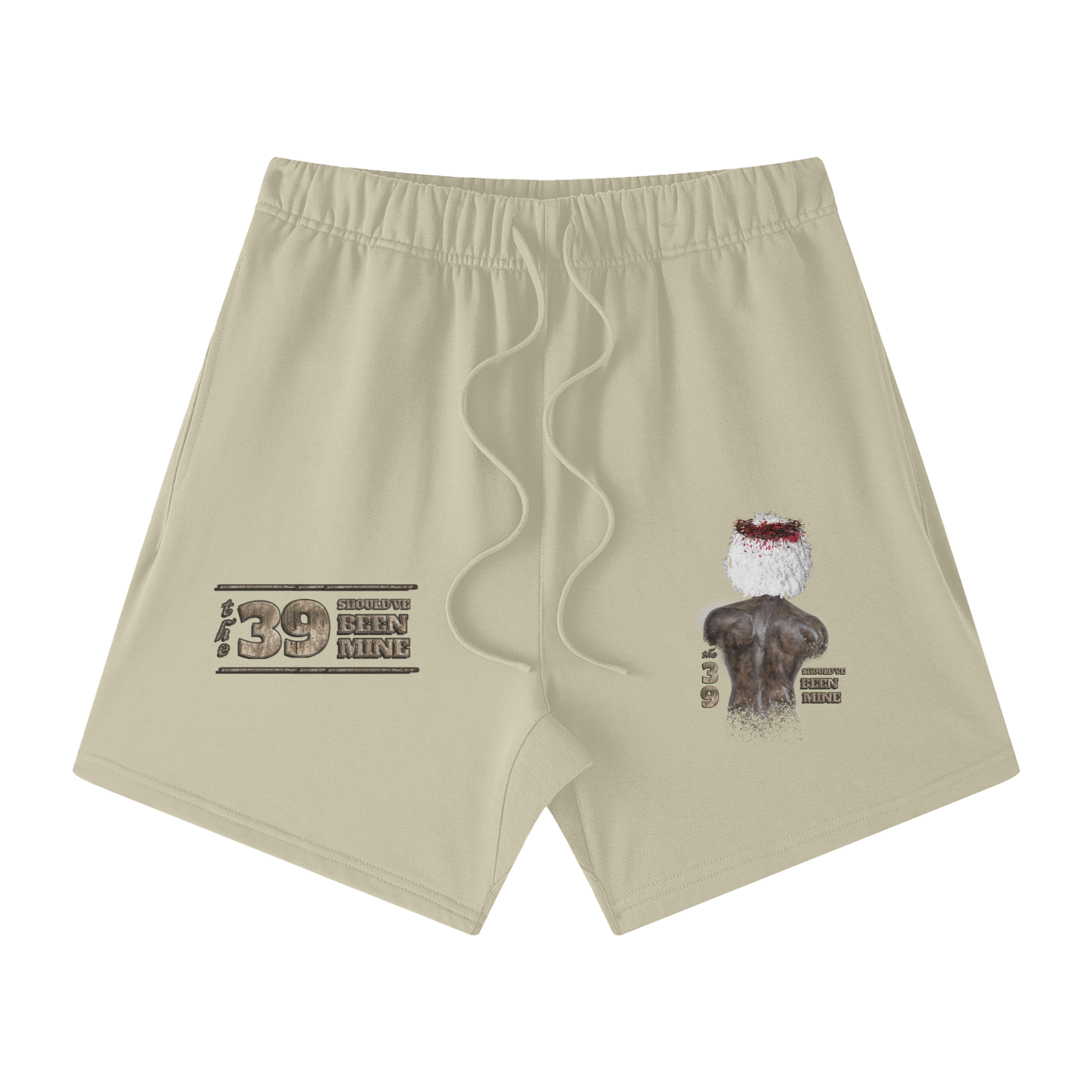 The 39 Shouldve Been Mine Streetwear Unisex Heavyweight Earth Tone Loose Fit FOG 100% Cotton Shorts - Image 27