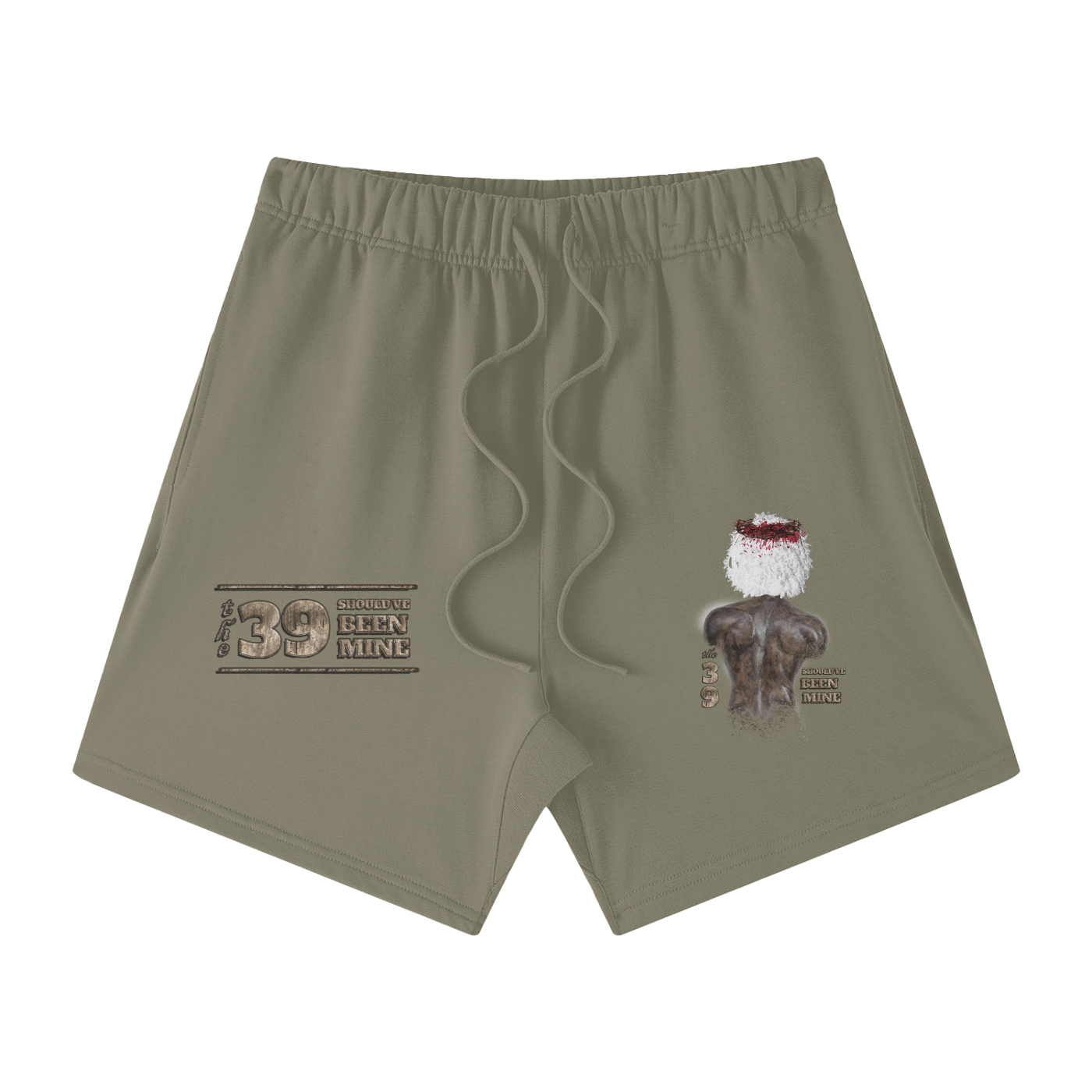 The 39 Shouldve Been Mine Streetwear Unisex Heavyweight Earth Tone Loose Fit FOG 100% Cotton Shorts - Image 19