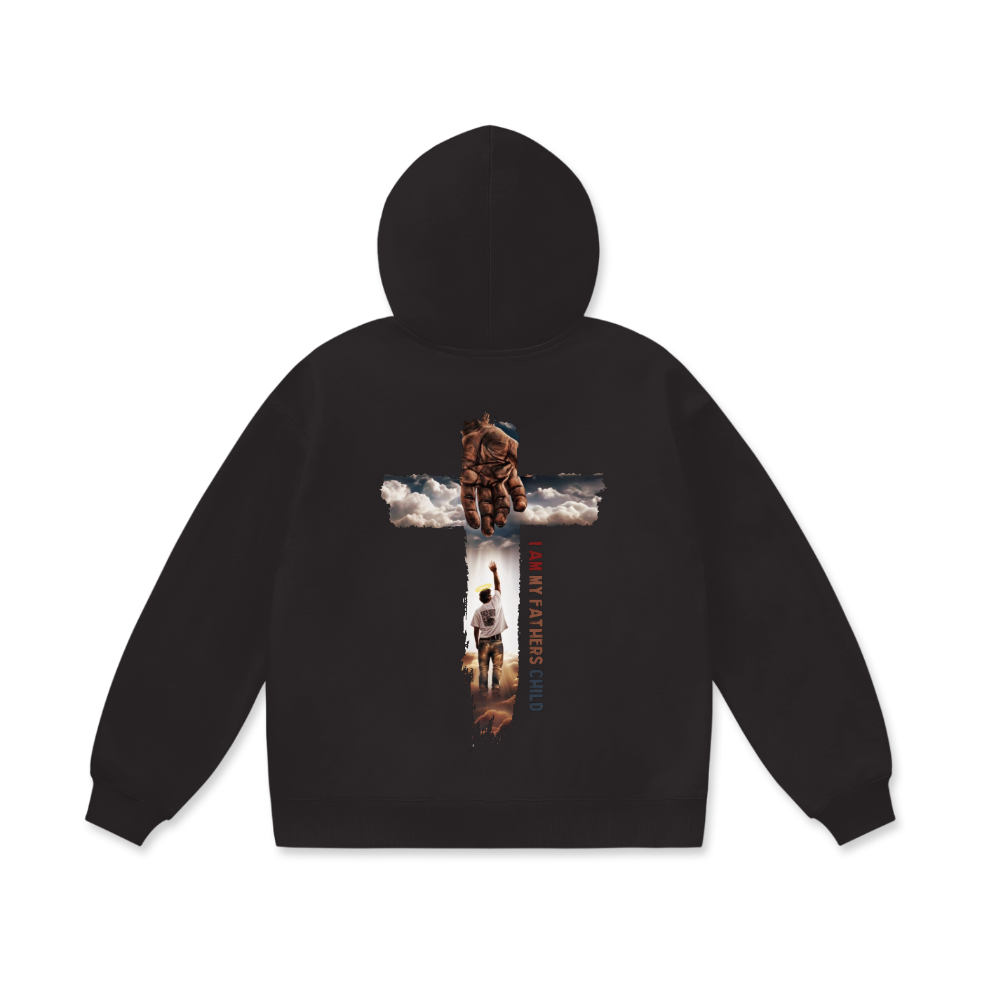I Am My Fathers Child Oversize Middleweight Fleece Hoodie - 385 GSM - Image 8