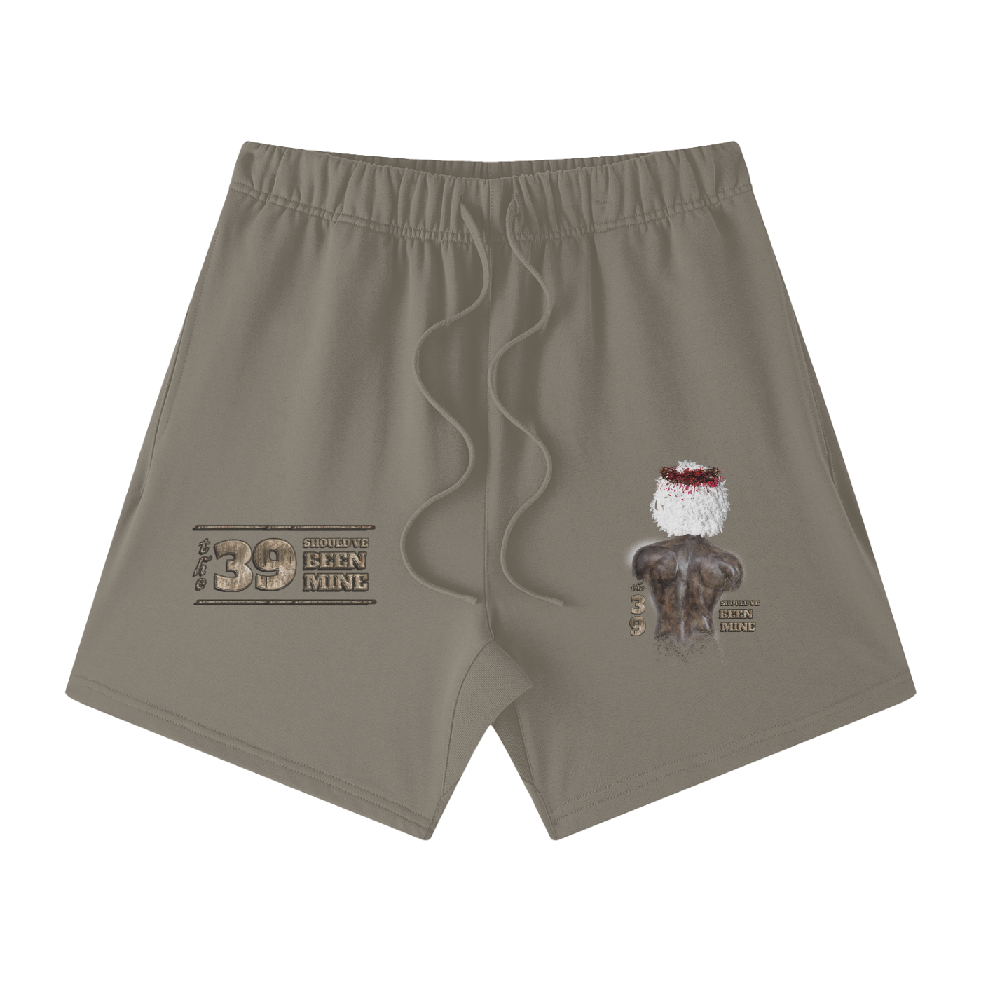 The 39 Shouldve Been Mine Streetwear Unisex Heavyweight Earth Tone Loose Fit FOG 100% Cotton Shorts - Image 21