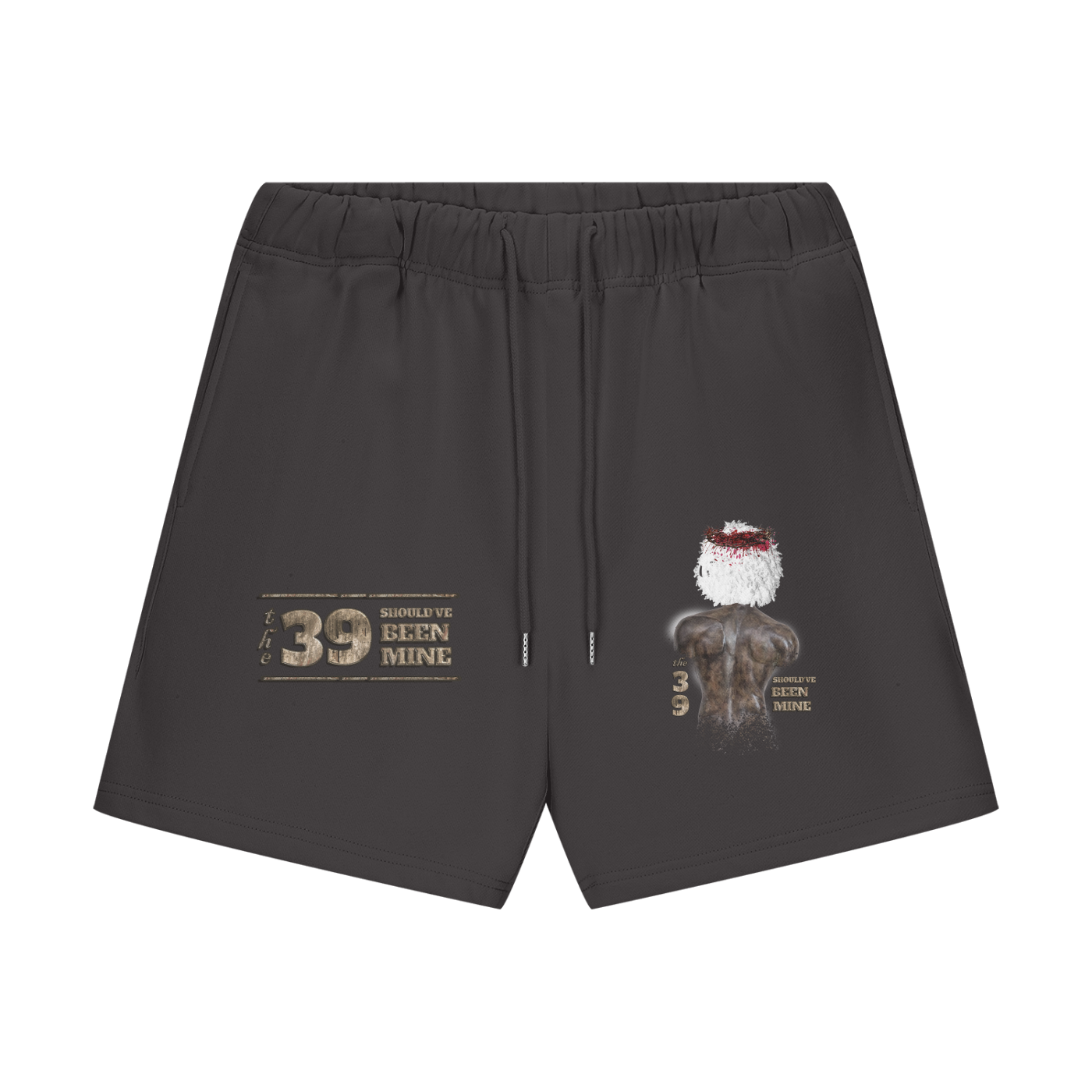 The 39 Shouldve Been Mine Streetwear Unisex Heavyweight 460G Fleece Loose Fit Shorts - Image 7