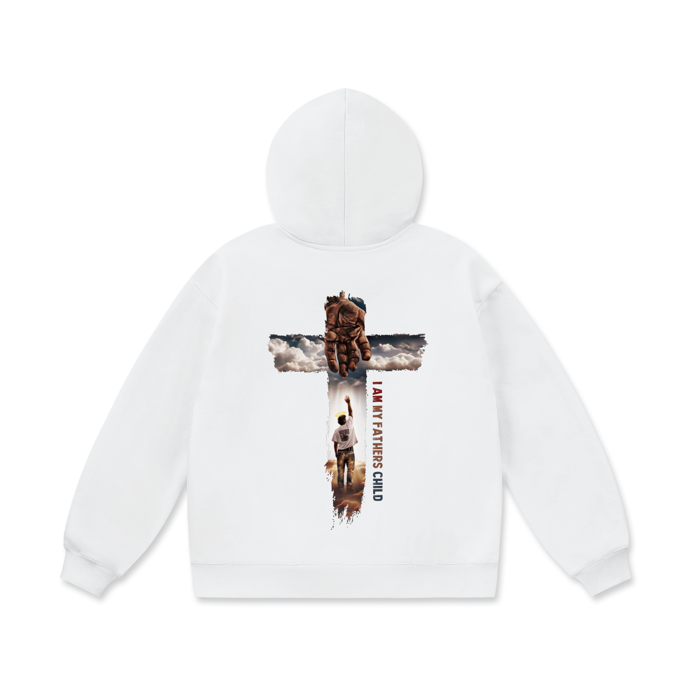 I Am My Fathers Child Oversize Middleweight Fleece Hoodie - 385 GSM - Image 2