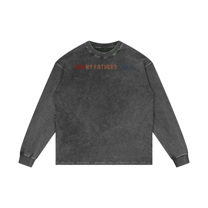 Acid Wash Oversize Long Sleeve T-Shirt - 250 GSM - Image 5