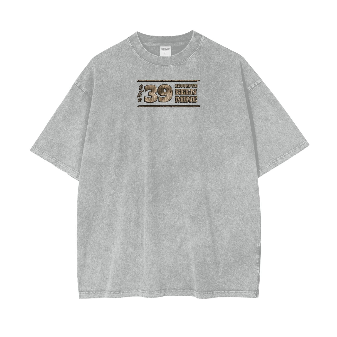 (The 39 Shouldve been mine) Acid Wash Oversize T-Shirt - 250 GSM - Image 5