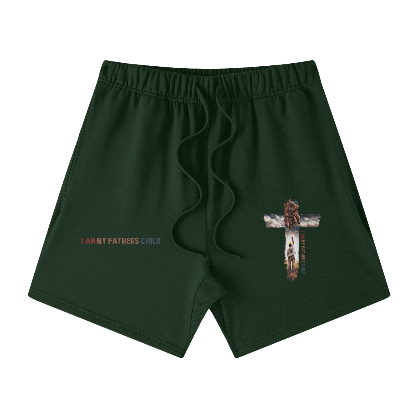 I Am My Fathers Child Streetwear Unisex Heavyweight Earth Tone Loose Fit FOG 100% Cotton Shorts - Image 11