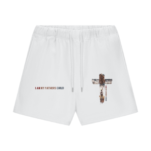 I Am My Fathers Child Streetwear Unisex Heavyweight 460G Fleece Loose Fit Shorts