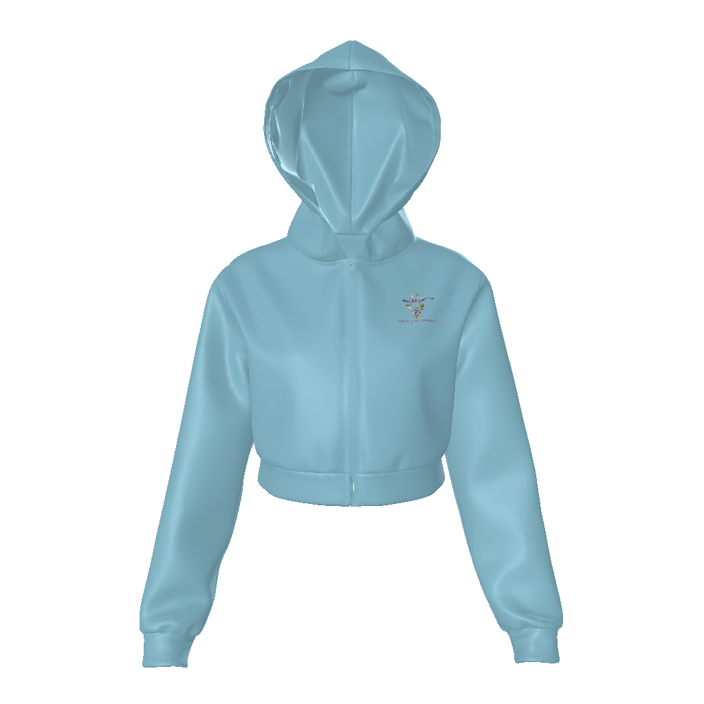 (No Matter…Good…Bad…Happy…Or Sad, God’s Soldiers Must Continue To Fight!) All-Over Print Women Zip Up Crop Hoodie – 320 GSM - Image 7