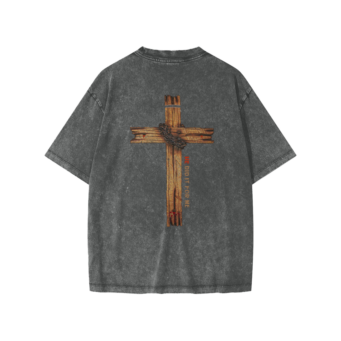 He Did It For Me Snow Washed Kids' T-shirt - Image 12