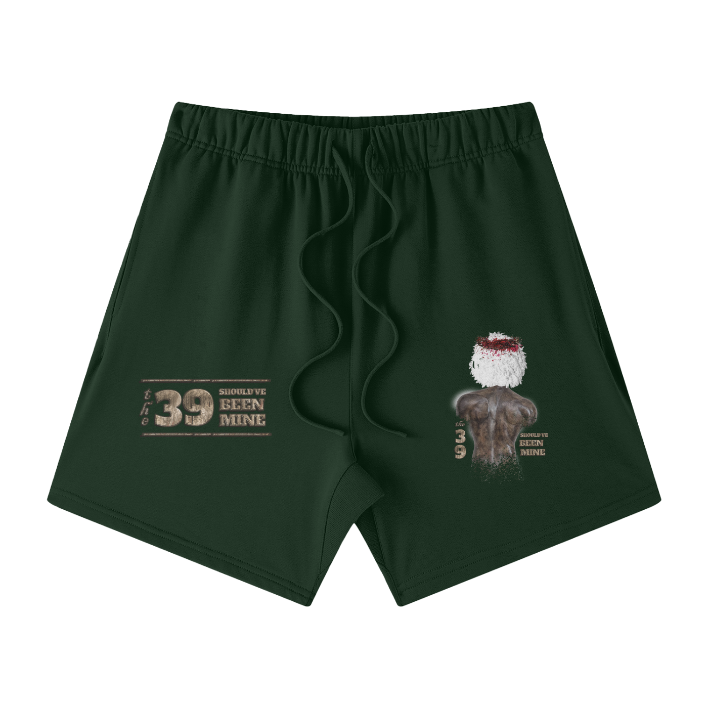The 39 Shouldve Been Mine Streetwear Unisex Heavyweight Earth Tone Loose Fit FOG 100% Cotton Shorts - Image 11