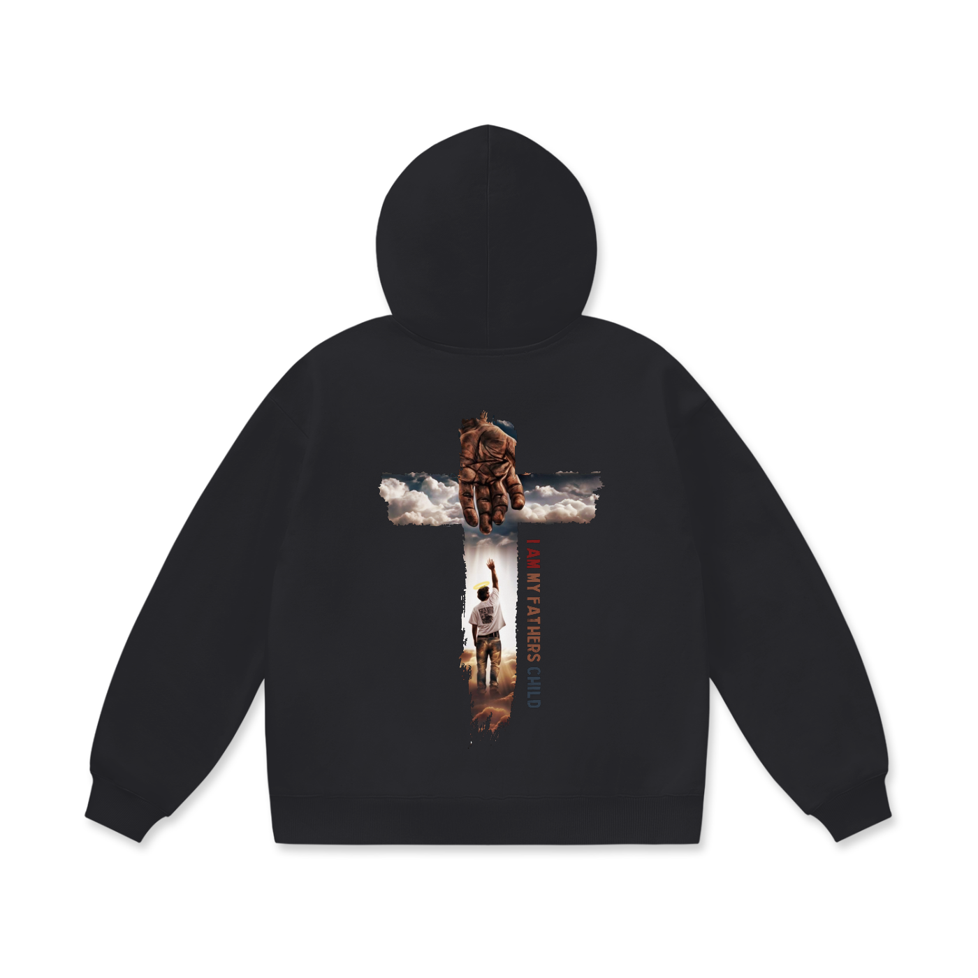 I Am My Fathers Child Oversize Middleweight Fleece Hoodie - 385 GSM - Image 4