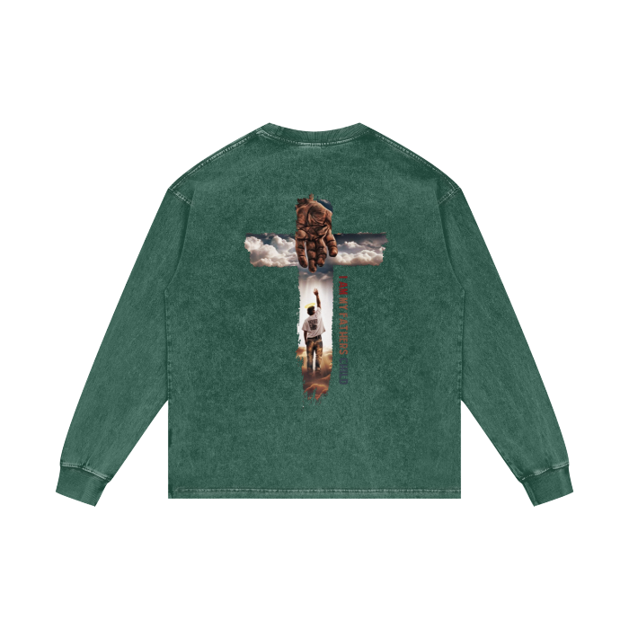 Acid Wash Oversize Long Sleeve T-Shirt - 250 GSM - Image 12