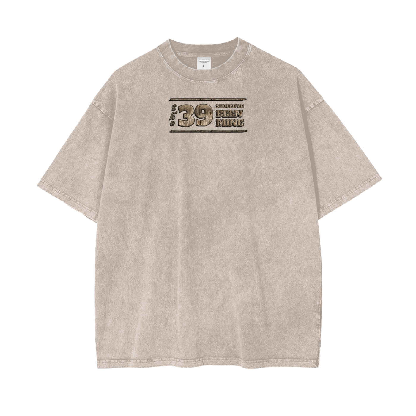 (The 39 Shouldve been mine) Acid Wash Oversize T-Shirt - 250 GSM - Image 3