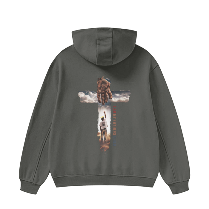 (I AM MY FATHERS CHILD) High Neck Insulated FOG Solid Color Fleece Hoodie - 320 GSM - Image 8