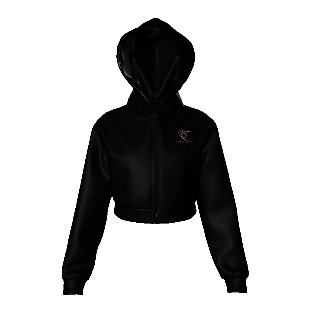 (No Matter…Good…Bad…Happy…Or Sad, God’s Soldiers Must Continue To Fight!) All-Over Print Women Zip Up Crop Hoodie – 320 GSM - Image 9
