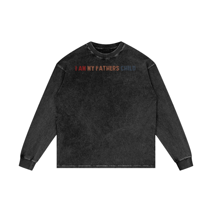 Acid Wash Oversize Long Sleeve T-Shirt - 250 GSM - Image 13
