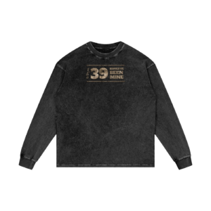 (The 39 Shouldve been mine) Acid Wash Oversize Long Sleeve T-Shirt - 250 GSM