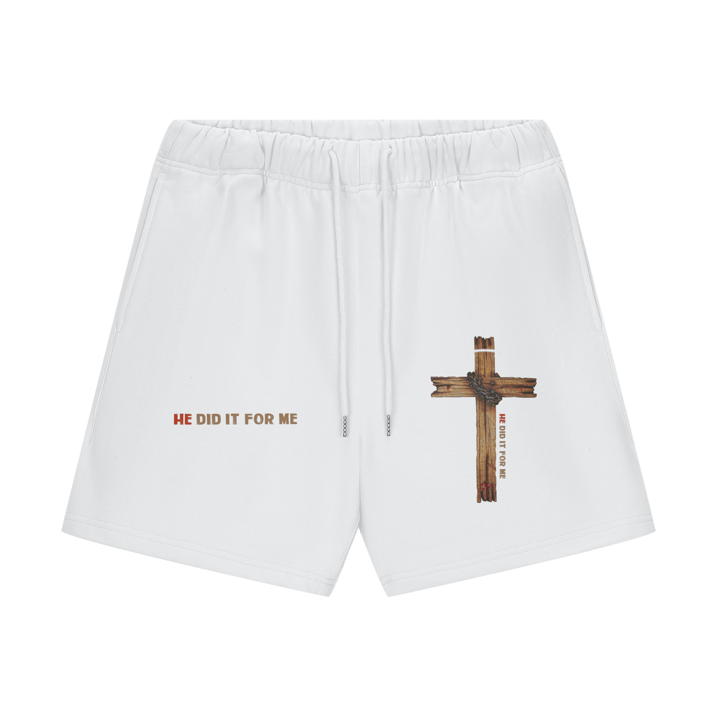 He Did It For Me Streetwear Unisex Heavyweight 460G Fleece Loose Fit Shorts