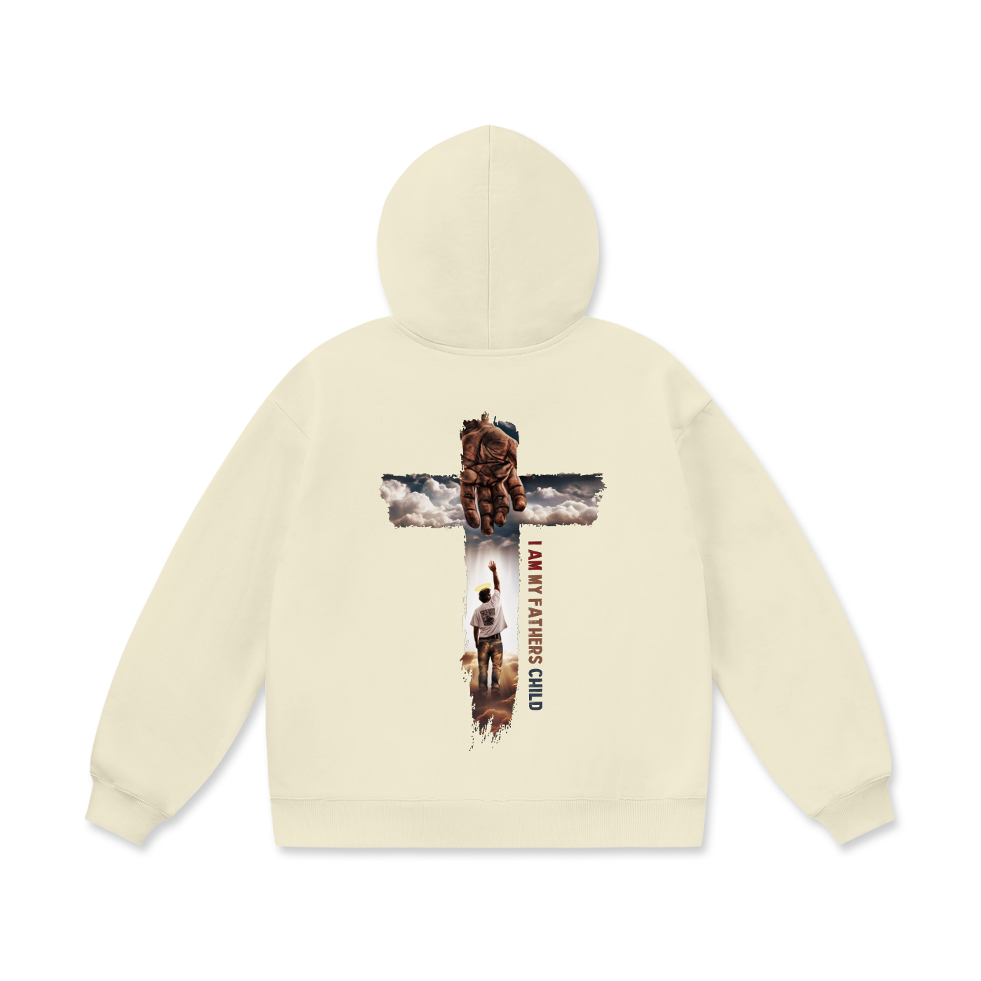 I Am My Fathers Child Oversize Middleweight Fleece Hoodie - 385 GSM - Image 6