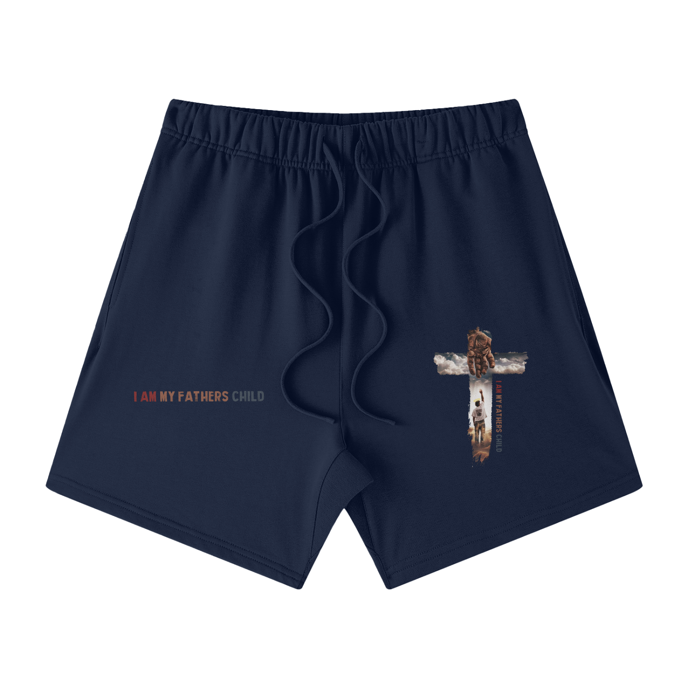 I Am My Fathers Child Streetwear Unisex Heavyweight Earth Tone Loose Fit FOG 100% Cotton Shorts - Image 13