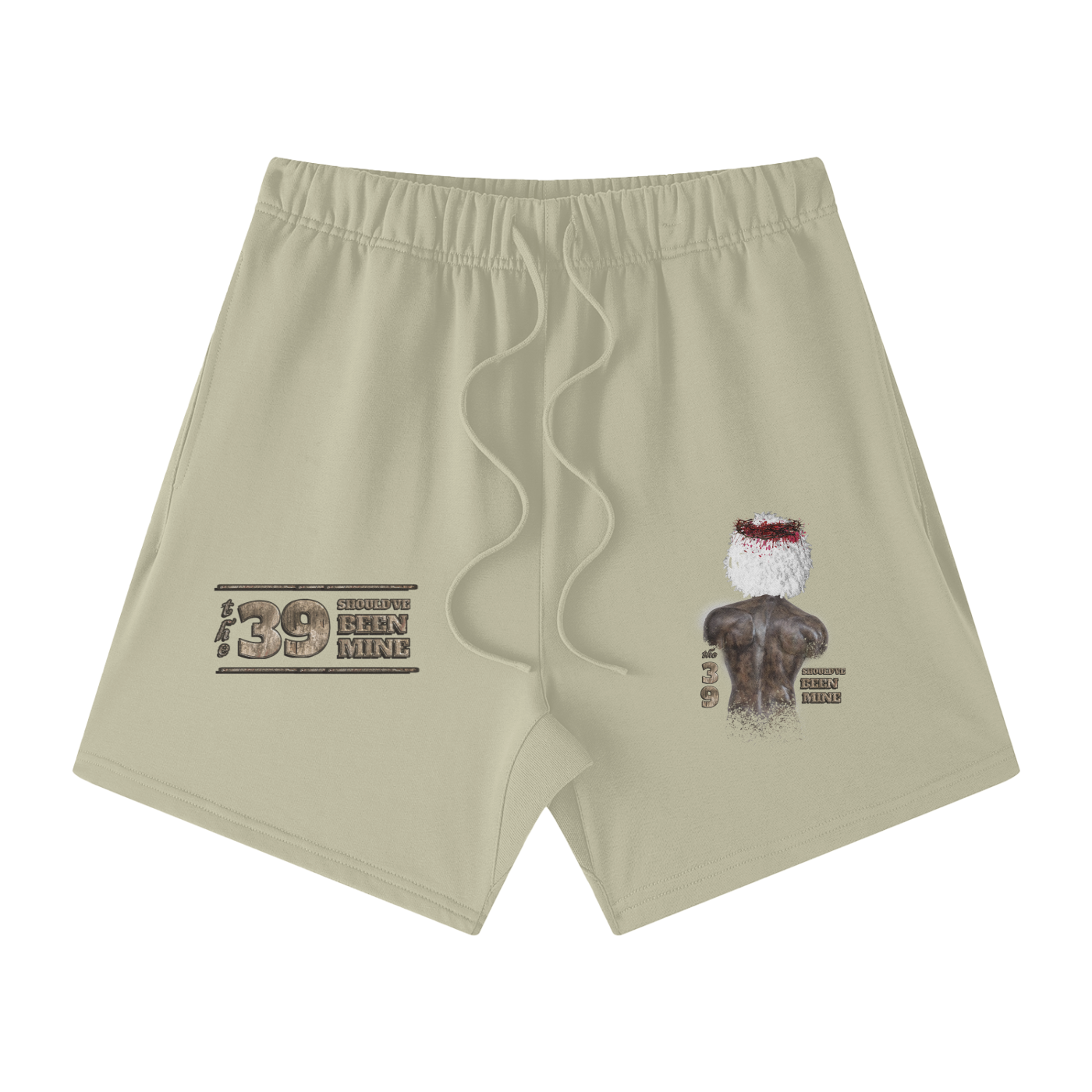 The 39 Shouldve Been Mine Streetwear Unisex Heavyweight Earth Tone Loose Fit FOG 100% Cotton Shorts - Image 23