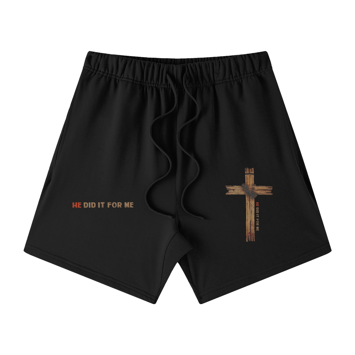 He Did If For Me Streetwear Unisex Heavyweight Earth Tone Loose Fit FOG 100% Cotton Shorts - Image 29