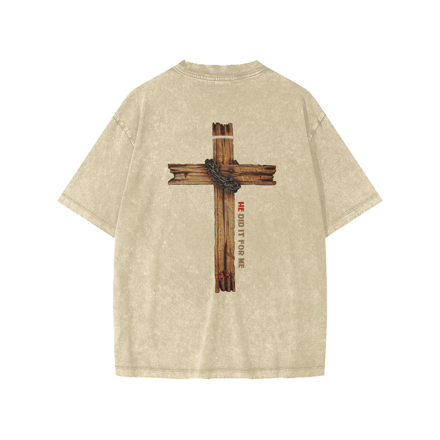 He Did It For Me Snow Washed Kids' T-shirt - Image 4