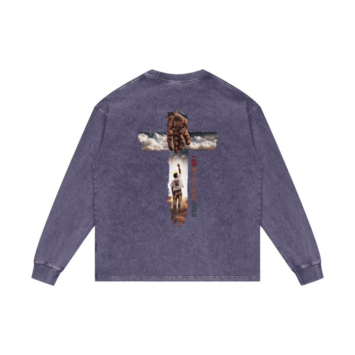 Acid Wash Oversize Long Sleeve T-Shirt - 250 GSM - Image 8