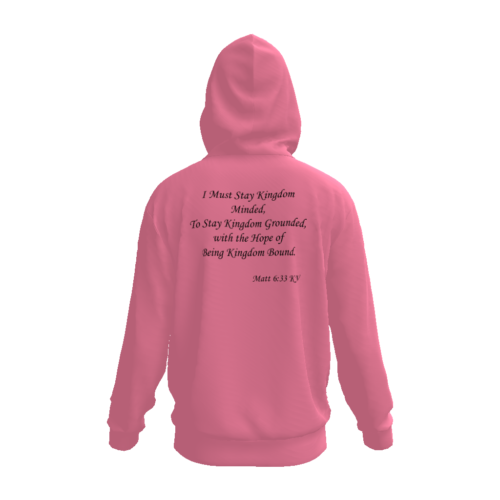 (I Must Stay Kingdom Minded, To Stay Kingdom Grounded, with the Hope of Being Kingdom Bound. Matt 6:33 KJV) All-Over Print Unisex Basic Hoodie – 385 GSM - Image 8