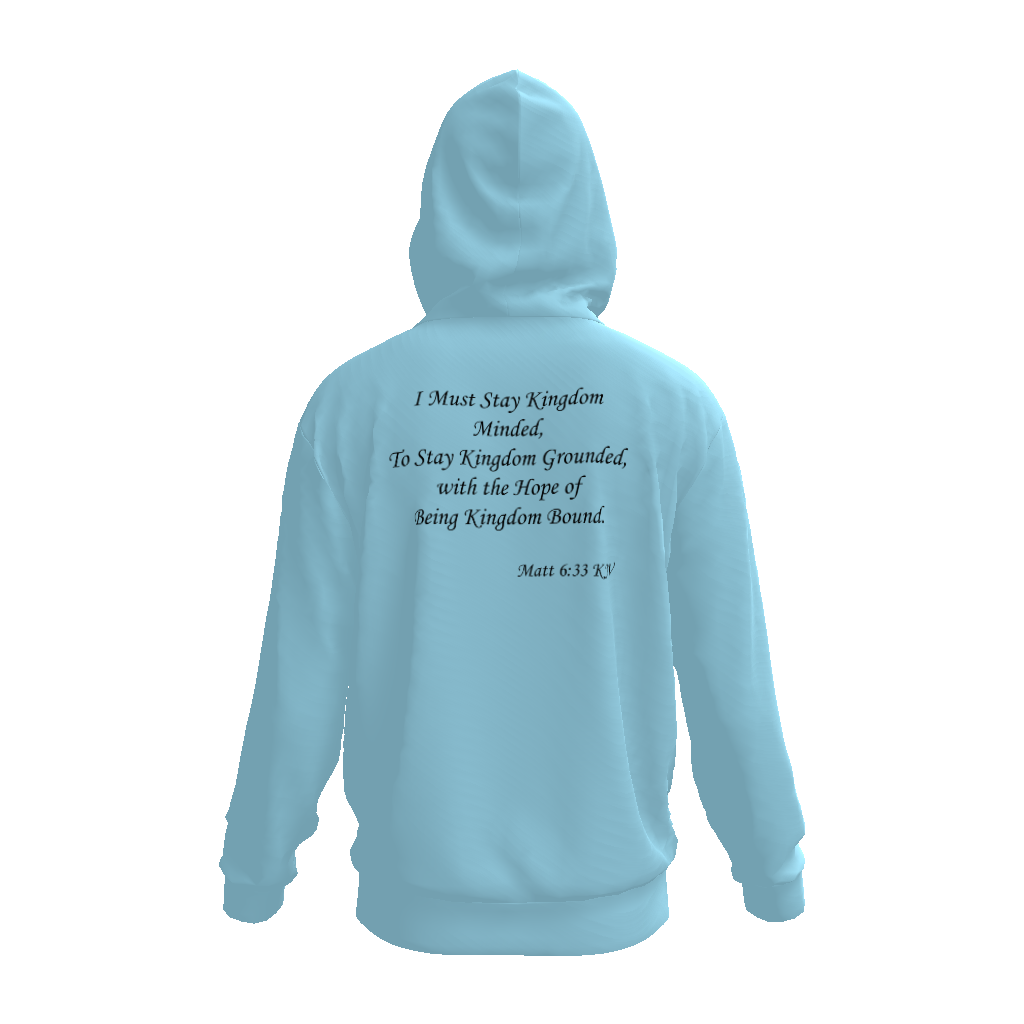 (I Must Stay Kingdom Minded, To Stay Kingdom Grounded, with the Hope of Being Kingdom Bound. Matt 6:33 KJV) All-Over Print Unisex Basic Hoodie – 385 GSM - Image 10