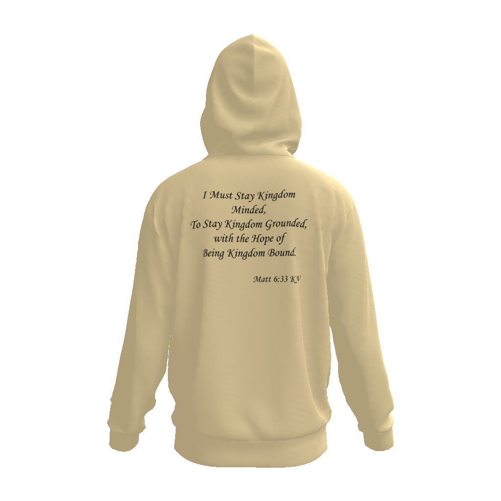 (I Must Stay Kingdom Minded, To Stay Kingdom Grounded, with the Hope of Being Kingdom Bound. Matt 6:33 KJV) All-Over Print Unisex Basic Hoodie – 385 GSM - Image 6