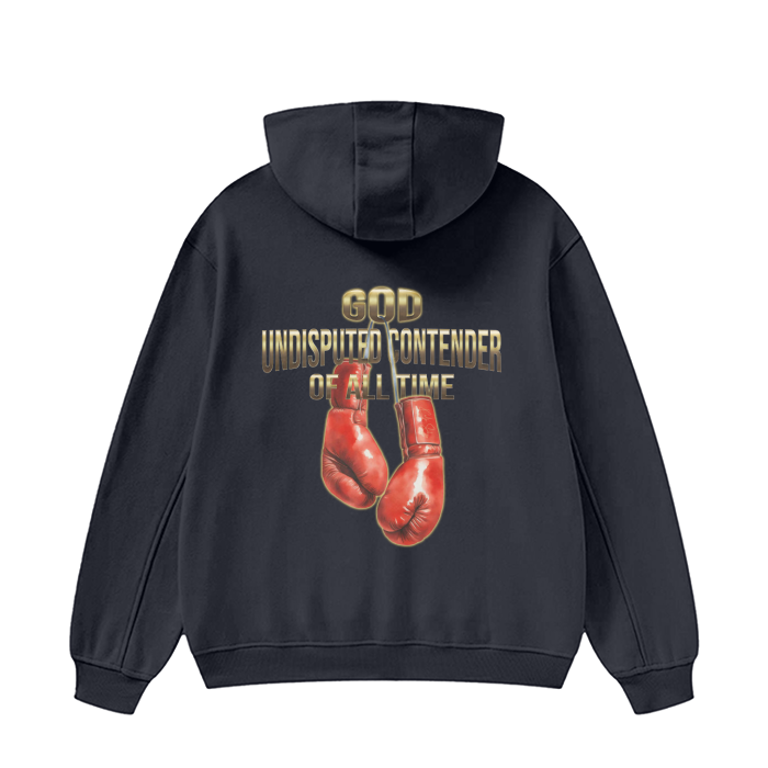 (Undisputed) High Neck Insulated FOG Solid Color Fleece Hoodie - 385 GSM - Image 2