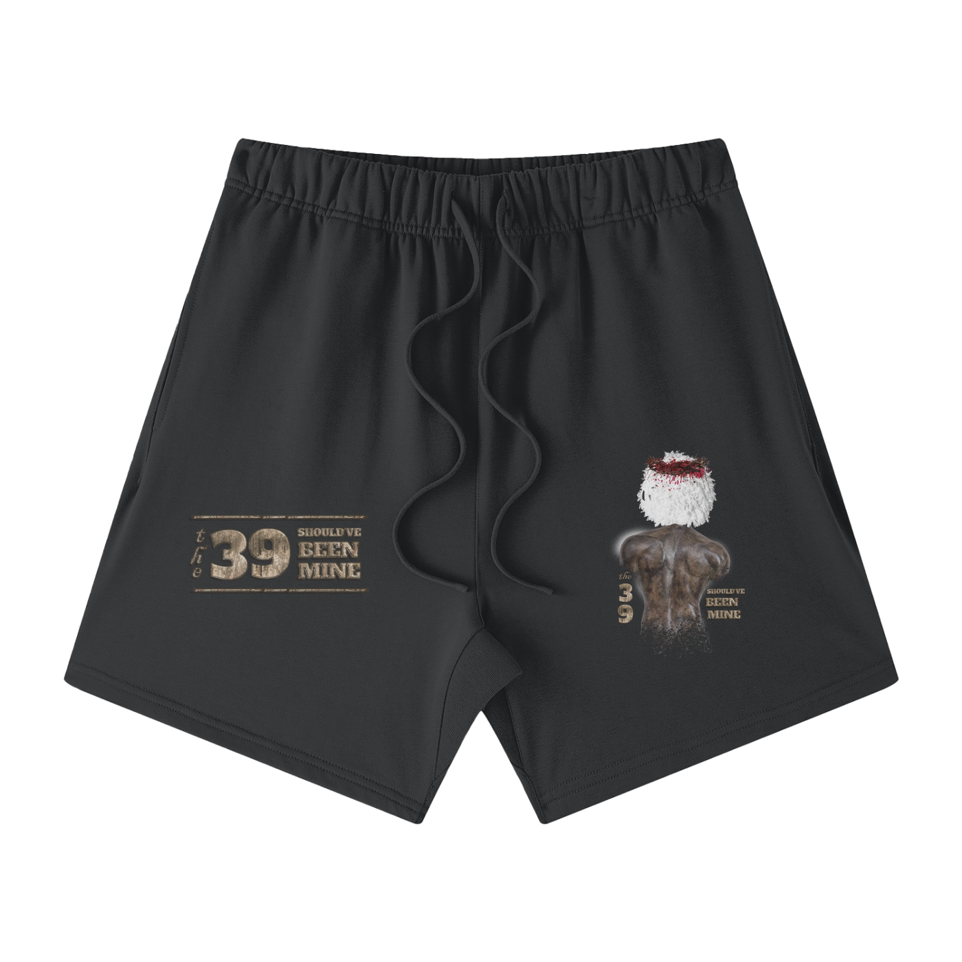The 39 Shouldve Been Mine Streetwear Unisex Heavyweight Earth Tone Loose Fit FOG 100% Cotton Shorts - Image 7