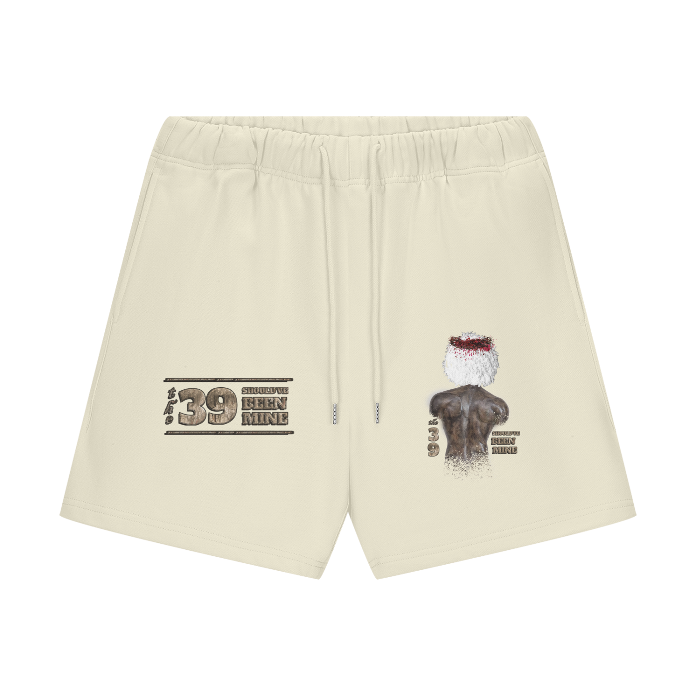 The 39 Shouldve Been Mine Streetwear Unisex Heavyweight 460G Fleece Loose Fit Shorts - Image 5