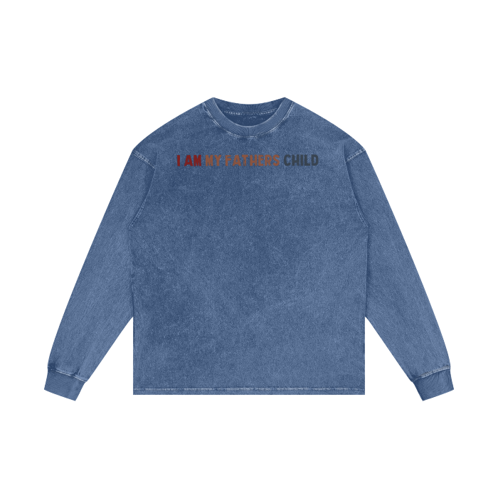 Acid Wash Oversize Long Sleeve T-Shirt - 250 GSM - Image 3