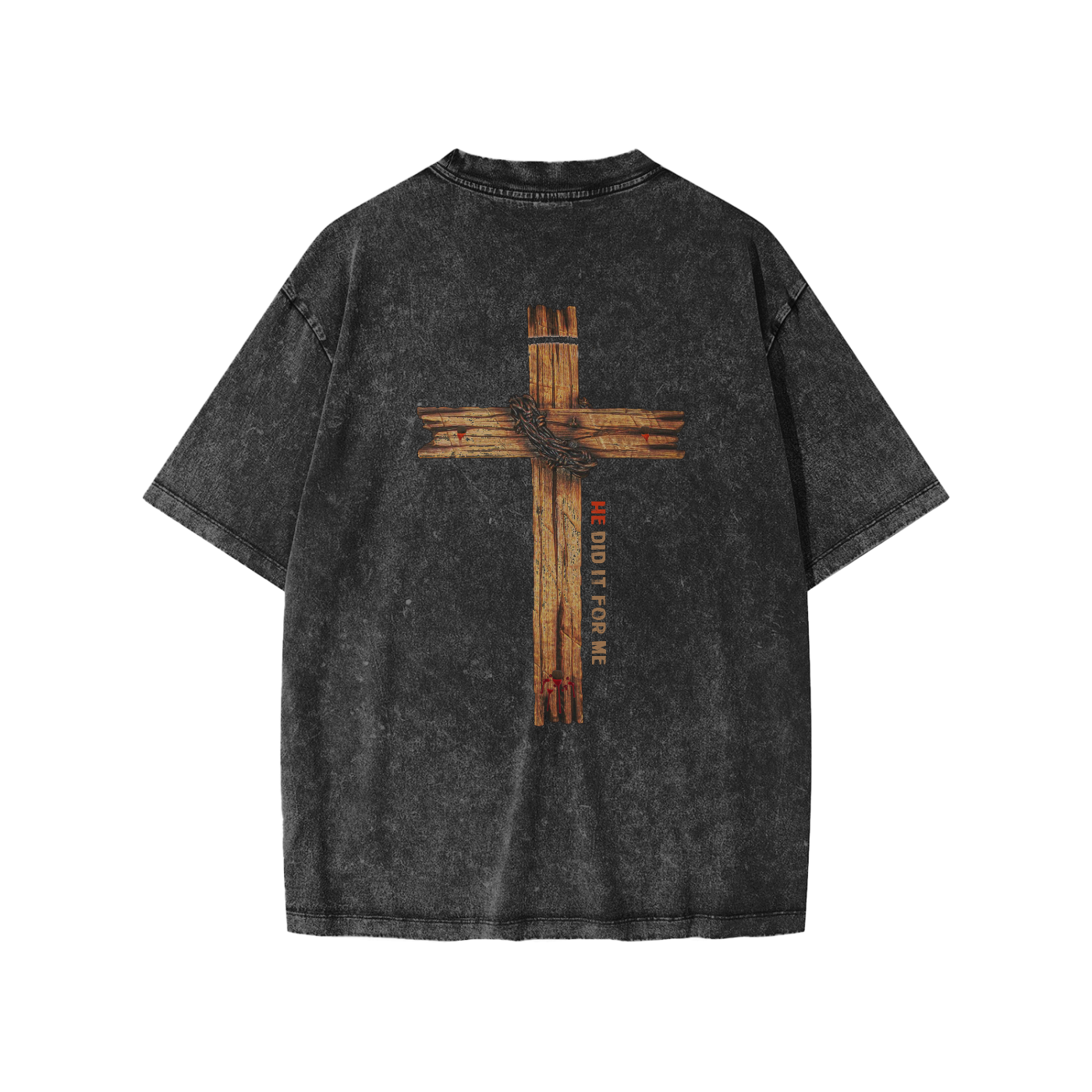 He Did It For Me Snow Washed Kids' T-shirt - Image 2