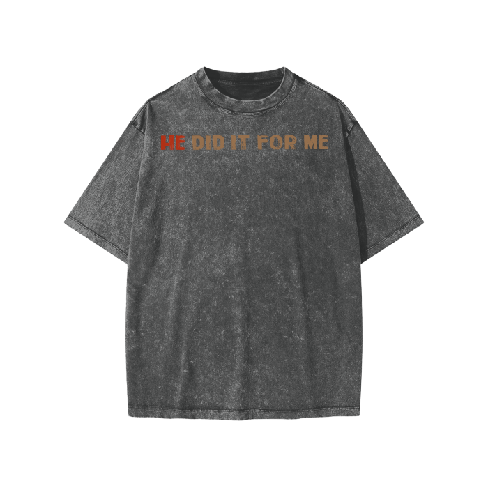 He did it for me Streetwear Kids American Vintage Washed 100% Cotton T-Shirt