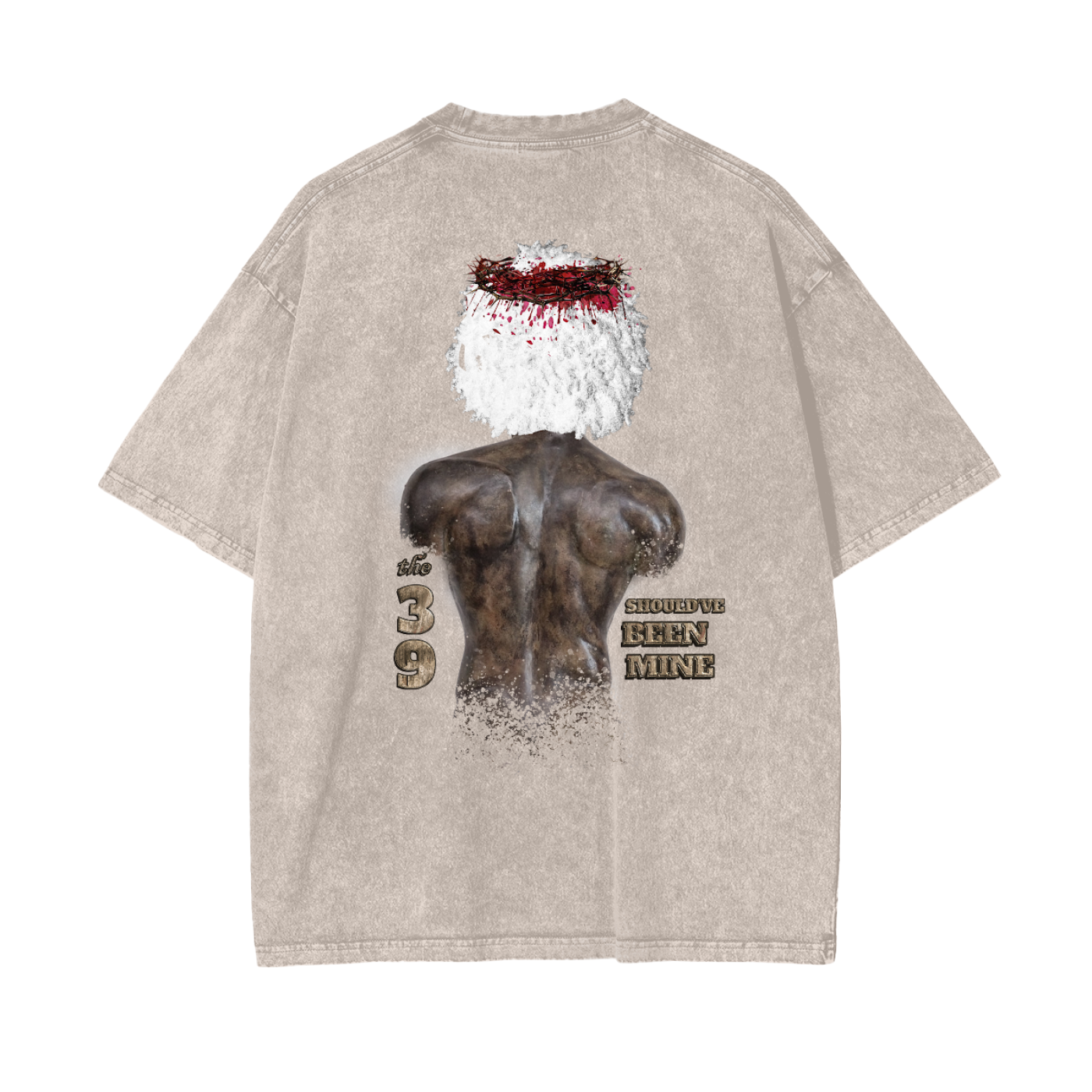 (The 39 Shouldve been mine) Acid Wash Oversize T-Shirt - 250 GSM - Image 4