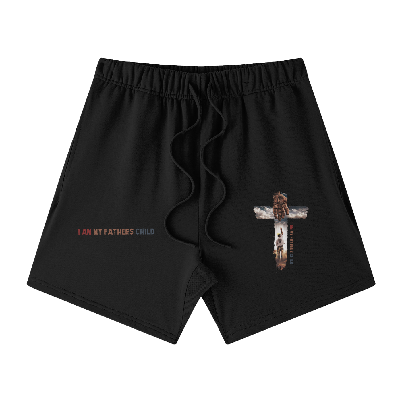 I Am My Fathers Child Streetwear Unisex Heavyweight Earth Tone Loose Fit FOG 100% Cotton Shorts
