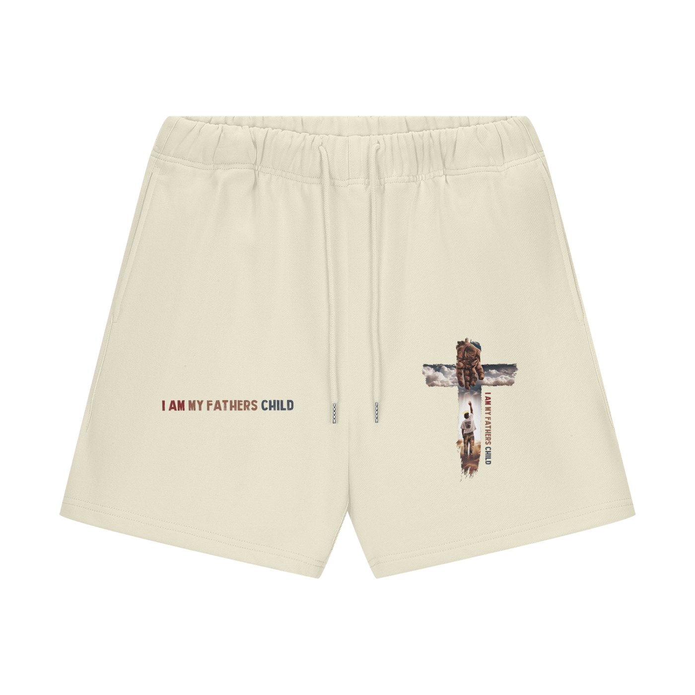 I Am My Fathers Child Streetwear Unisex Heavyweight 460G Fleece Loose Fit Shorts - Image 5
