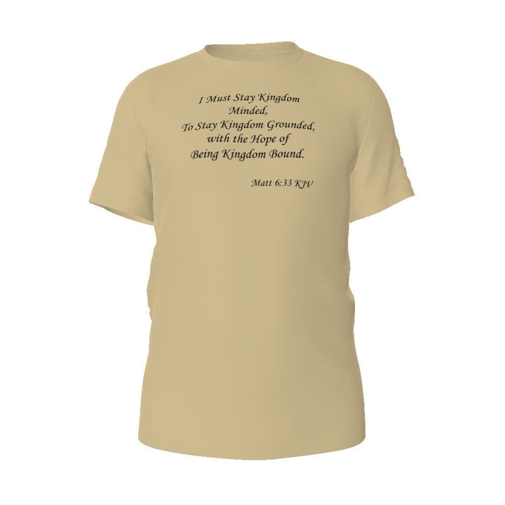 (I Must Stay Kingdom Minded, To Stay Kingdom Grounded, with the Hope of Being Kingdom Bound. Matt 6:33 KJV) All-Over Print Unisex Classic Crew Neck T-Shirt
